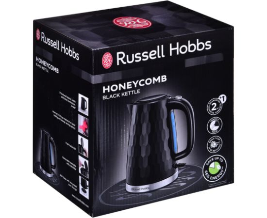 Russell Hobbs Honeycomb Black Kettle electric kettle 1.7 L 2400 W