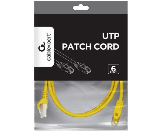 PATCH CABLE CAT6 UTP 1M/YELLOW PP6U-1M/Y GEMBIRD