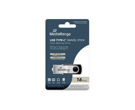 MEMORY DRIVE FLASH USB-C 16GB/MR1951 MEDIARANGE