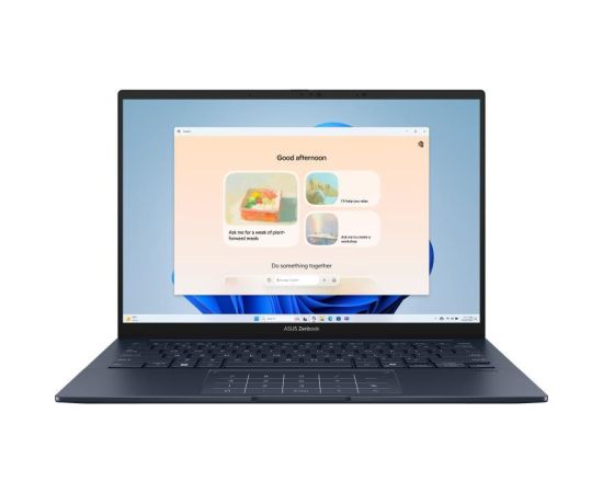 Notebook ASUS ZenBook Series 14 OLED UX3405CA-PZ217W CPU  Core Ultra u7-255H 2000 MHz 14" Touchscreen 2880x1800 RAM 32GB LPDDR5x SSD 1TB Intel Arc Graphics Integrated ENG NumberPad Windows 11 Home Blue 1.28 kg 90NB14W3-M00860