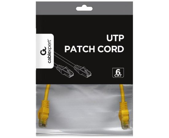 PATCH CABLE CAT6 UTP 0.25M/YELLOW PP6U-0.25M/Y GEMBIRD