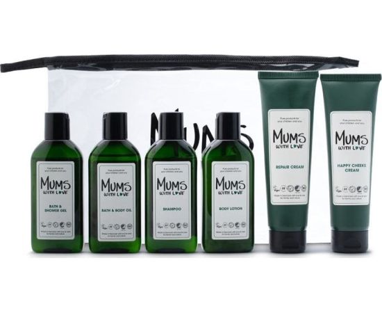 Molton Brown Starter Kit Set Mums With Love: Mums With Love, Hydrating, Body Lotion, 100 ml + Mums With Love, Hair Shampoo, For Cleansing, 100 ml + Mums With Love, Shower Gel, For All Skin Types, 100 ml + Mums With Love, Cleansing, Bath Oil, 100 ml + Happ