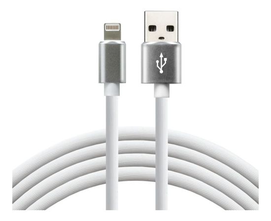 everActive cable USB Lightning 1m - White, silicone, quick charge, 2,4A - CBS-1IW