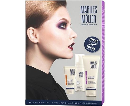 Fanola Set Marlies Moller: Specialists, Hair Shampoo, For Nourishing, 100 ml + Specialists, Hair Treatment Cream Mask, 30 ml + Specialists, Hair Styling Foam, Strong Hold, 50 ml For Women