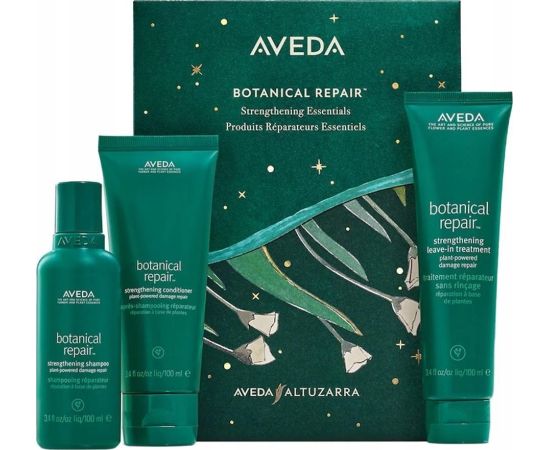 Aveda AVEDA_SET Botanical Repair Shampoo szampon wzmacniający do włosów 100ml + Botanical Repair Strengthening Conditioner odżywka do włosów 100ml + Botanical Repair Strengthening Leave-In Treatment wzmacniająca kuracja do włosów bez spłukiwania 100ml