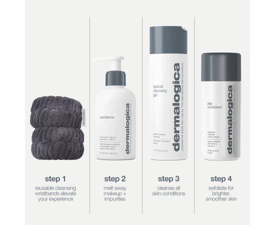 Cleanse + Glow Set Dermalogica: Special, Cleansing Gel, For Face, 250 ml + Precleanse, Eliminates Impurities, Oil, For Face, 150 ml + Daily Microfoliant, Exfoliating, Exfoliating Powder, 74 g For Women