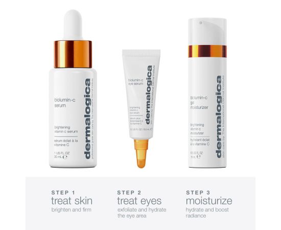 Travel Set Dermalogica: Biolumin-C, Vitamin C, Brightening, Serum, For Face, 30 ml + Biolumin-C, Vitamin C, Moisturizing, Gel, For Face, 15 ml *Miniature For Women