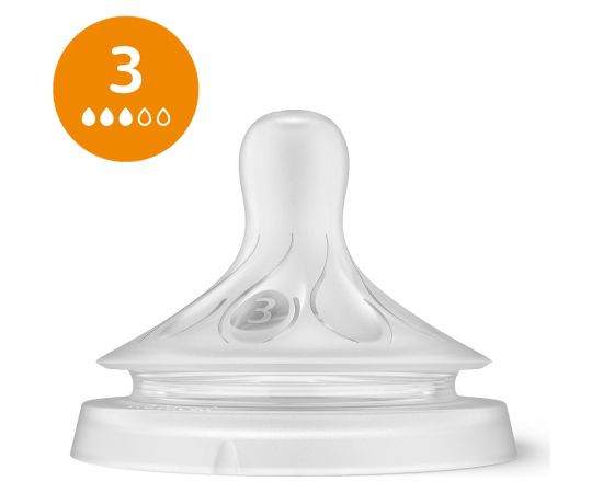 Philips Avent Natural SCY960/03 Response barošanas pudeļu silikona knupīšu komplekts 3gab