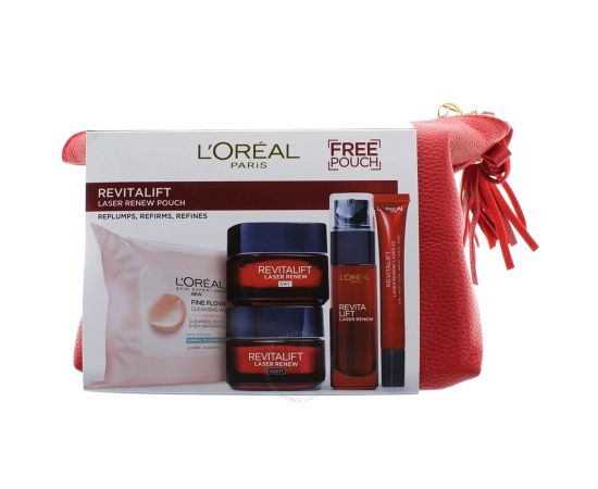 L’Oreal Paris Set L'Oreal Paris: Revitalift Laser Renew, Serum, For Face, 30 ml + Revitalift Laser Renew, Hyaluronic Acid, Anti-Wrinkle, Night, Cream, For Face, 50 g + Revitalift Laser Renew, Hyaluronic Acid, Anti-Ageing, Day, Cream, For Face, 50 ml + Re