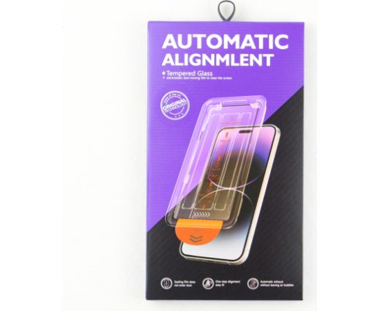 RoGer Easy Tool 9D Tempered glass Aizsargstikls Pilnam Ekrānam Apple 14 Pro Max Caurspīdīgs