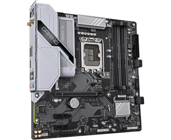 Mainboard GIGABYTE Intel B760 Express LGA1700 Micro-ATX Memory DDR4 Memory slots 4 2xPCI-Express 3.0 1x 1xPCI-Express 4.0 16x 2xM.2 1xHDMI 1xDisplayPort 2xUSB 2.0 1xUSB 3.2 1xUSB-C 1xPS/2 1xOptical S/PDIF 1xRJ45 3xAudio port B760MGPWIFIDDR41.0