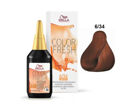 Wella Color Fresh 6-34 Dark Blonde Gold Copper 75ml