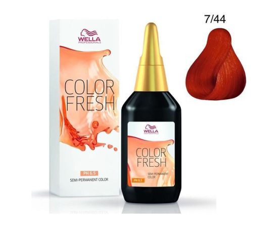 Color Fresh Medium Intense Copper Blonde 7-44 Wella 75ml