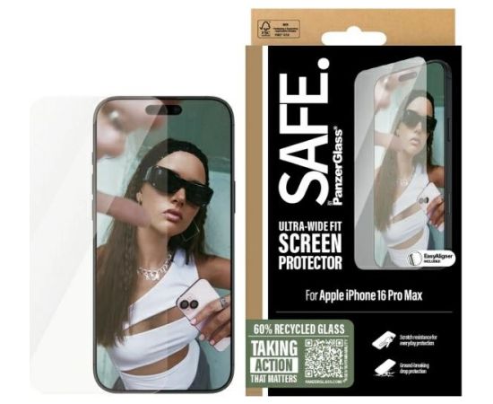 SAFE by PanzerGlass iPhone 16 Pro Max 6,9" ekrāna aizsargstikls Ultra-Wide Fit SAFE95878