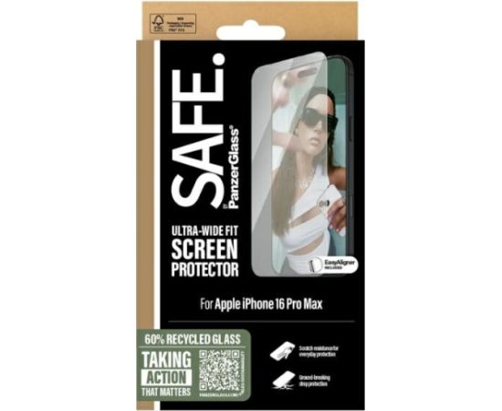 SAFE by PanzerGlass iPhone 16 Pro Max 6,9" ekrāna aizsargstikls Ultra-Wide Fit SAFE95878