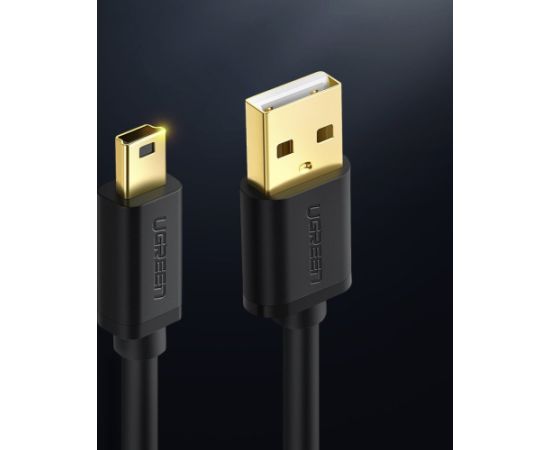 Ugreen Universāls mini USB datu pārraides kabelis 1 m melns (10355)