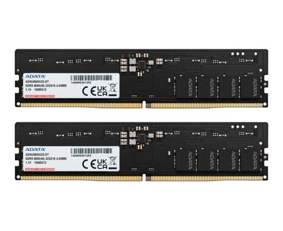 ADATA DDR5 - 32GB - 5600 - CL - 46 (2x 16 GB) dual kit, RAM (black, AD5U560032G-DT, Premier Tray)