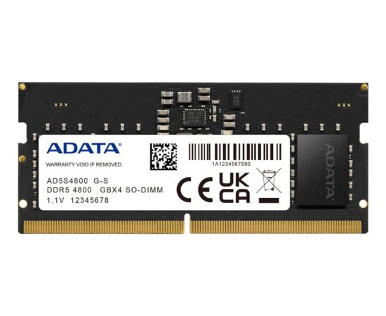 ADATA DDR5 32GB - 4800 - CL - 40 - ECC - SO-DIMM - AD5S480032G-S - Premier - black