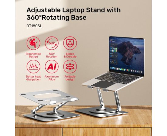 UNITEK LAPTOP STAND ADJUSTABLE 360° ROTATING BASE