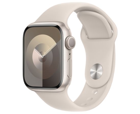 Apple Watch Series 9 41mm GPS + Cellular Aluminum - Starlight (Atjaunināts, stāvoklis Ļoti labi)