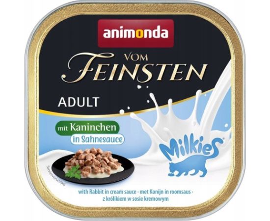 ANIMONDA Vom Feinsten Adult Milkies with Rabbit in Creamy Sauce - Wet Food for Cats - 100g