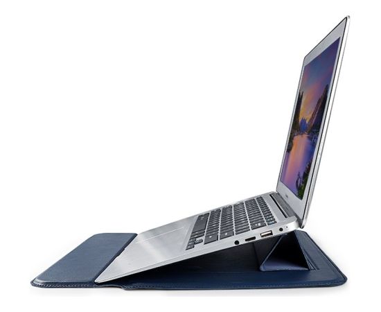 Devia Ultra-Thin MacBook Leather Klēpjdatora maciņš ar statīva funkciju 13.3"- 16"