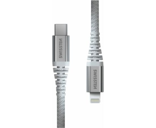 Swissten Kevlar USB-C - Lightning Datu un Uzlādes Vads 1.5m