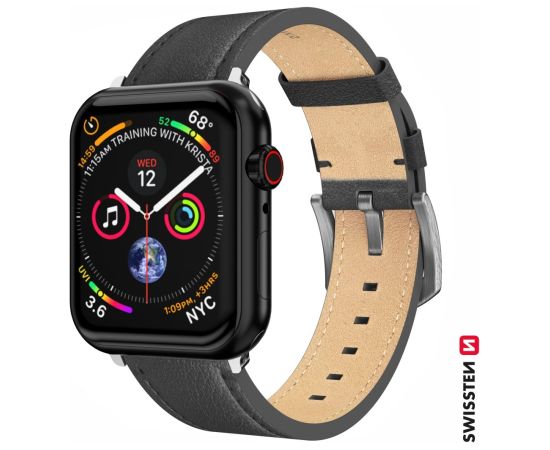 Swissten Ādas siksniņa Apple Watch 42 / 44 / 45 / 49mm