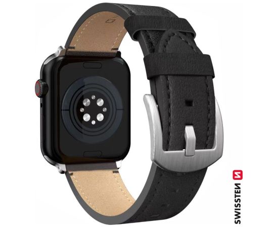 Swissten Ādas siksniņa Apple Watch 42 / 44 / 45 / 49mm