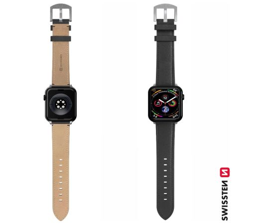 Swissten Ādas siksniņa Apple Watch 42 / 44 / 45 / 49mm