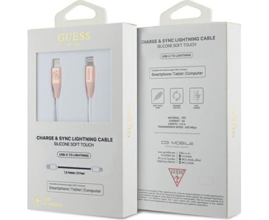 Guess GUCLLALRGDP USB-C - Lightning Vads 1.5m