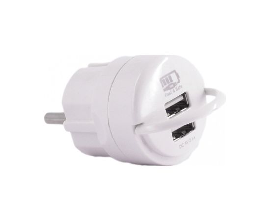 Electraline 55076 Зарядное Устройство Адаптер 2xUSB, 2,1A