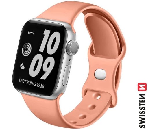 Swissten Силиконовый Pемешок для Apple Watch 42 / 44 / 45 / 49 mm