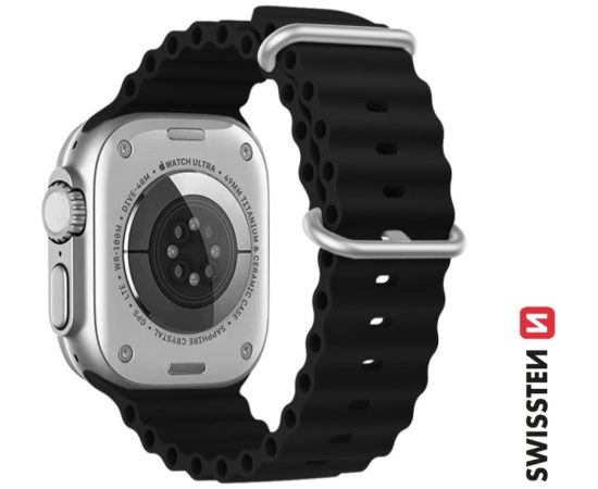 Swissten Marine Silikona Siksniņa priekš Apple Watch 42 / 44 / 45 / 49 mm