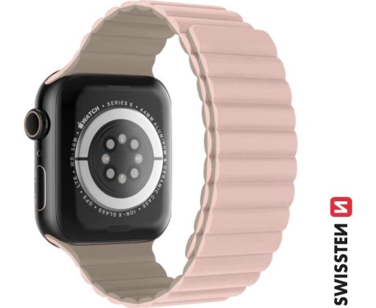 Swissten Силиконовый Магнитный Pемешок для Apple Watch 42 / 44 / 45 / 49 mm