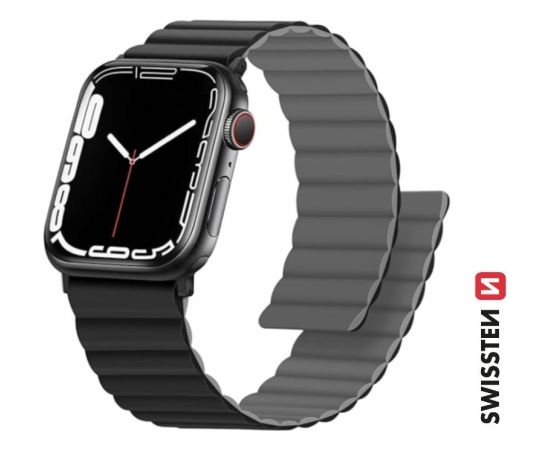 Swissten Силиконовый Магнитный Pемешок для Apple Watch 42 / 44 / 45 / 49 mm