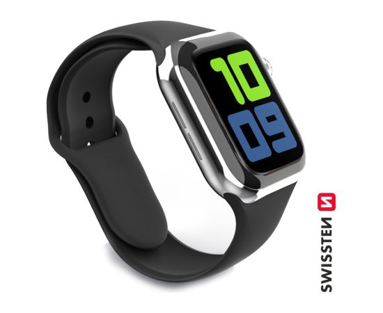 Swissten Cиликоновый Pемешок для Apple Watch 1/2/3/4/5/6 / SE / 42 мм / 44 мм