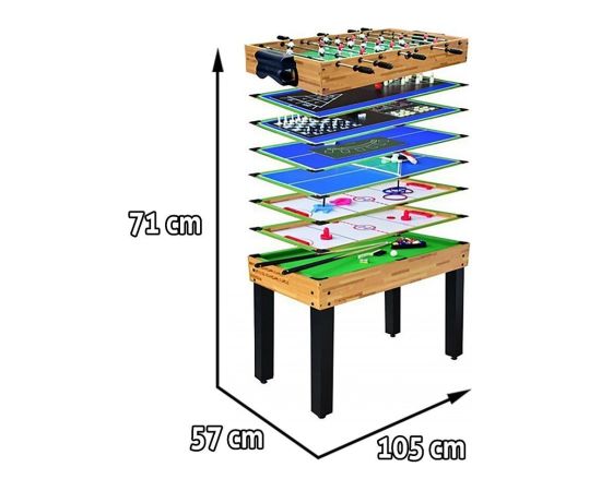 RoGer Spēļu Galds 12in1 105cm x 57cm x 71cm