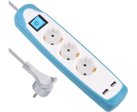 Electraline 62154 Удлинитель 3p+2xUSB 2m