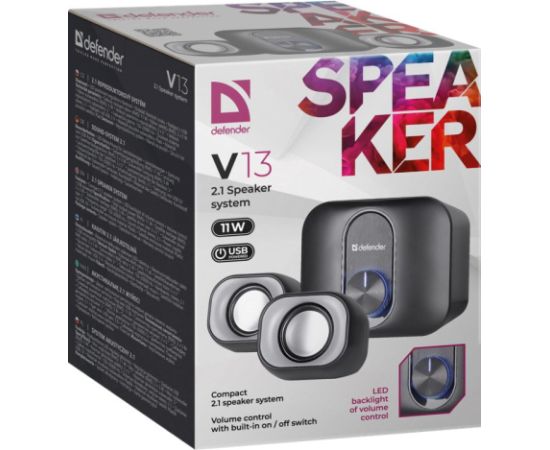 PC SPEAKERS DEFENDER V13 2.1 11W USB