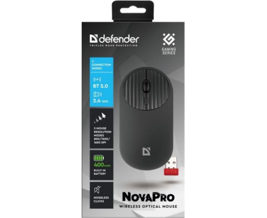 MOUSE DEFENDER DEFENDER NOVAPRO MM-316 RF+BT OPTIC 1600dpi BLACK