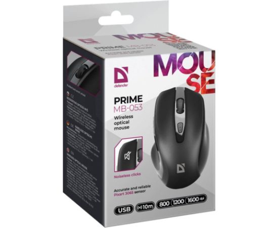 MOUSE DEFENDER PRIME MB-053 RF SILENT BLACK OPTICAL