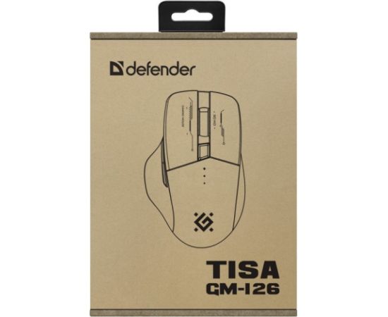 MOUSE DEFENDER GM-126 TISA RF+BT OPTIC 1600dpi 6P WHITE