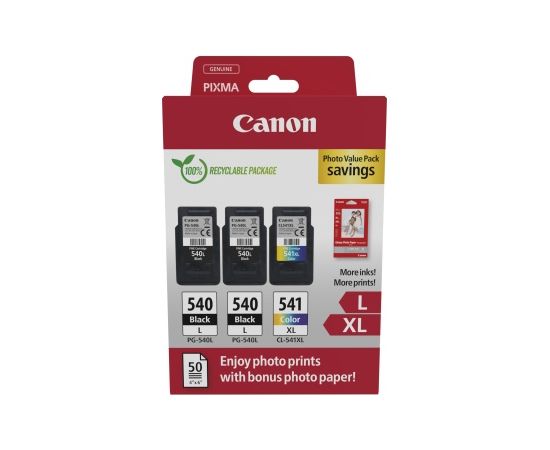 Canon PG-540L/CL-541XL (5224B015) Photo value pack Ink Cartridge Multipack, BK/CMY