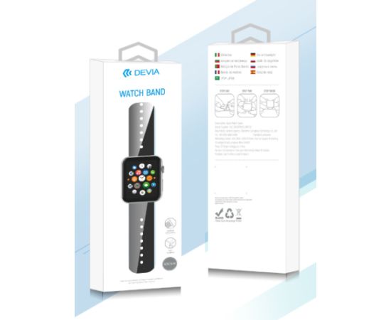 Devia Deluxe Sport Silikona Siksniņa priekš viedpulksteņiem Apple Watch 42 / 44 / 45 / 46mm / Ultra 49 mm