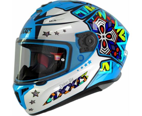 Axxis Helmets, S.a Draken STAR (XS) C17 FluorBlueMat ķivere