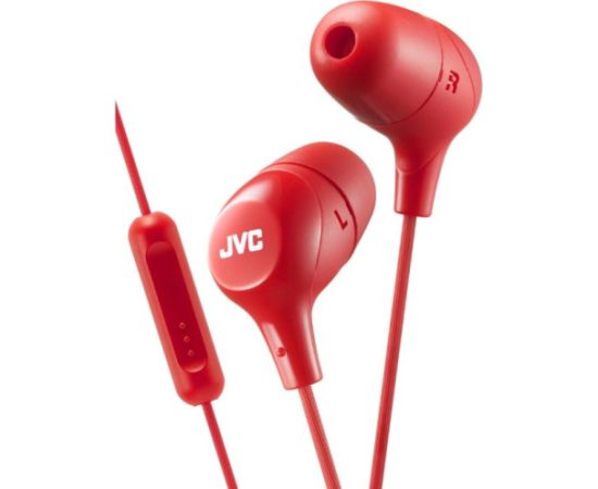 JVC HA-FX38M-R-E Marshmallow наушники с пультом и микрофоном