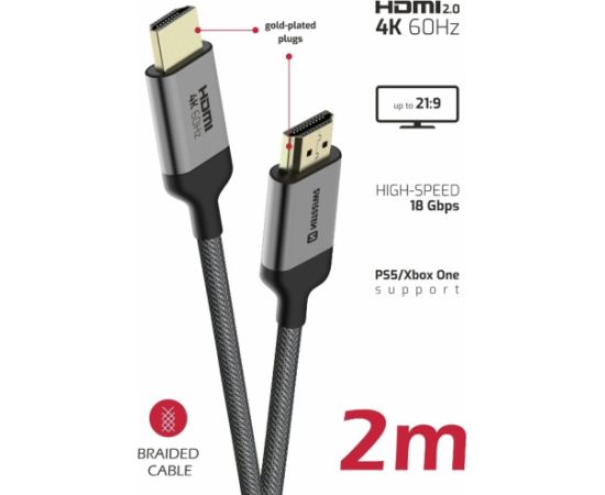 Swissten HDMI uz HDMI 4K Vads 2m