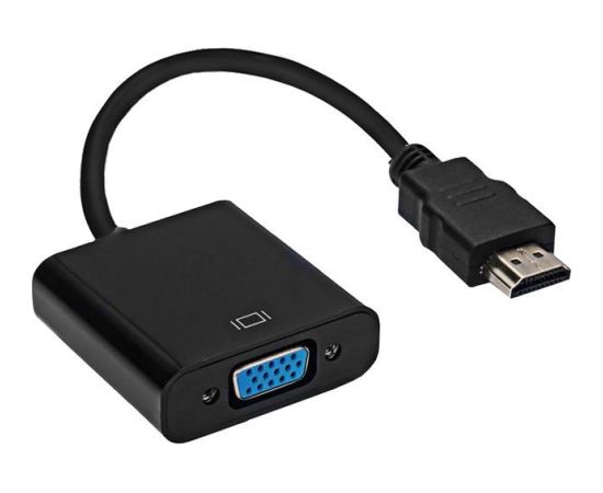 RoGer Signāla Pārveidotājs no HDMI uz VGA (+Audio) Melns