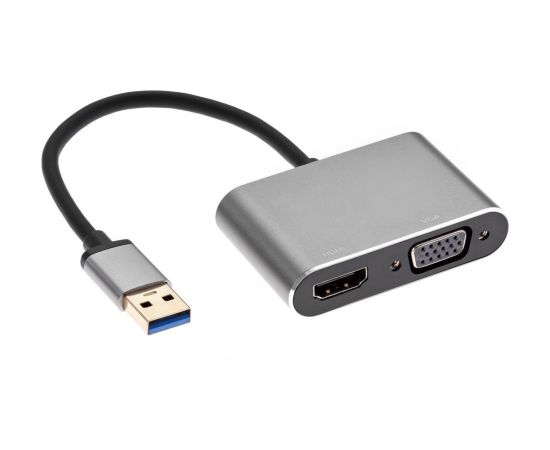 RoGer DrongDisplay Адаптер USB to VGA/HDMI + Audio / iOS/Android/Windows/macOS